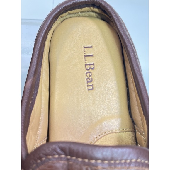 LL BEAN Mens Elkhide Leather Scuff Mule Slippers Indoor Outdoor Padded Size 9M main image 9